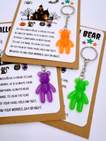 Halloween Worry Bear Keyring