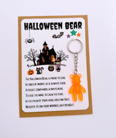 Halloween Worry Bear Keyring