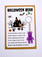 Halloween Worry Bear Keyring