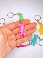 Courage Bear Keyring - Marble Effect Design