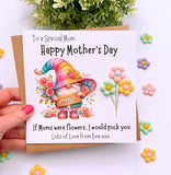 Mothers Day Resin 3D Flower Card