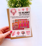 Mum Nana Mothers Day Scratch Card Holder