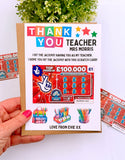 Personalised Teacher Lottery Scratch Card Holder