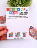 Personalised Teacher Lottery Scratch Card Holder