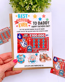 Personalised Fathers Day Scratch Card Holder