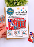 Personalised Fathers Day Scratch Card Holder