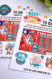 Personalised Fathers Day Scratch Card Holder