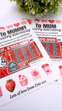 Personalised Mum Mummy Happy Birthday Scratch Card Holder