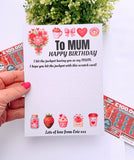 Personalised Mum Mummy Happy Birthday Scratch Card Holder