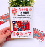 Personalised Mum Mummy Happy Birthday Scratch Card Holder