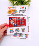 Teacher Thanks a Lotto Lottery Scratch Card Holder