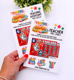 Teacher Thanks a Lotto Lottery Scratch Card Holder