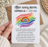 Thinking of You After The Storm Rainbow Pin Badge