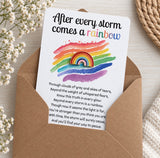 Thinking of You After The Storm Rainbow Pin Badge