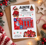 Auntie Christmas Lottery Scratch Card Holder - Fun Design