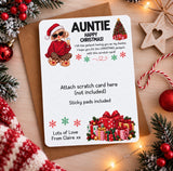 Auntie Christmas Lottery Scratch Card Holder - Fun Design