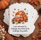 24 Autumnal Affirmation Cards