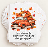 24 Autumnal Affirmation Cards