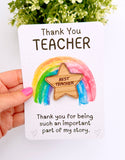 Best Teacher Wooden Star