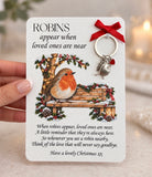 Christmas Robin Keyring Card