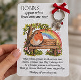 Robin Keyring Card - Thinking of you