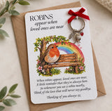 Robin Keyring Card - Thinking of you