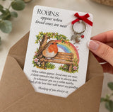 Robin Keyring Card - Thinking of you