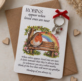 Robin Keyring Card - Thinking of you