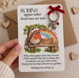Robin Keyring Card - Thinking of you