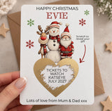 Christmas concert surprise scratch reveal card for announcing concert tickets or an experience gift