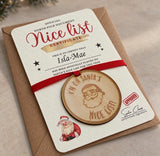Personalised Santa Approved Nice List Medal