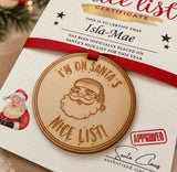 Personalised Santa Approved Nice List Medal