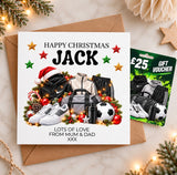 Personalised Christmas Sports Gift Voucher Holder