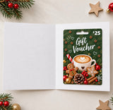 Personalised Christmas Coffee Shop Gift Card Voucher Holder