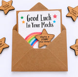 Good Luck Mock Exams Pocket Wooden Star