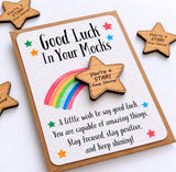 Good Luck Mock Exams Pocket Wooden Star