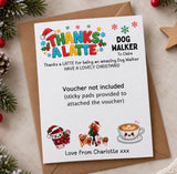 Dog Walker Thanks A Latte Coffee Voucher Holder
