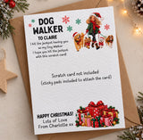 Dog Walker Christmas Lottery Scratch Card Holder
