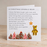 Christmas Sparkle Bear Card for Someone Going Through a Difficult Time, Thinking of You Gift