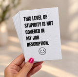 Funny Work Office Desktop Affirmation Cards