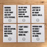 Funny Work Office Desktop Affirmation Cards
