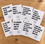 Funny Work Office Desktop Affirmation Cards