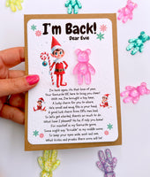 Elf Arrival Pocket Bear - Personalised