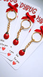 Valentine's Ladybird Keyring