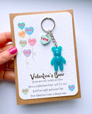 Valentine's Love Heart Keyring Bear