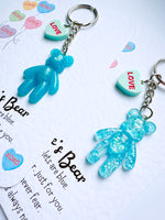 Valentine's Love Heart Keyring Bear