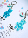 Valentine's Love Heart Keyring Bear