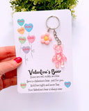 Valentine's Love Heart Keyring Bear