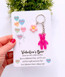Valentine's Love Heart Keyring Bear