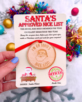 Santa Nice List Medal Christmas Eve Box Filler